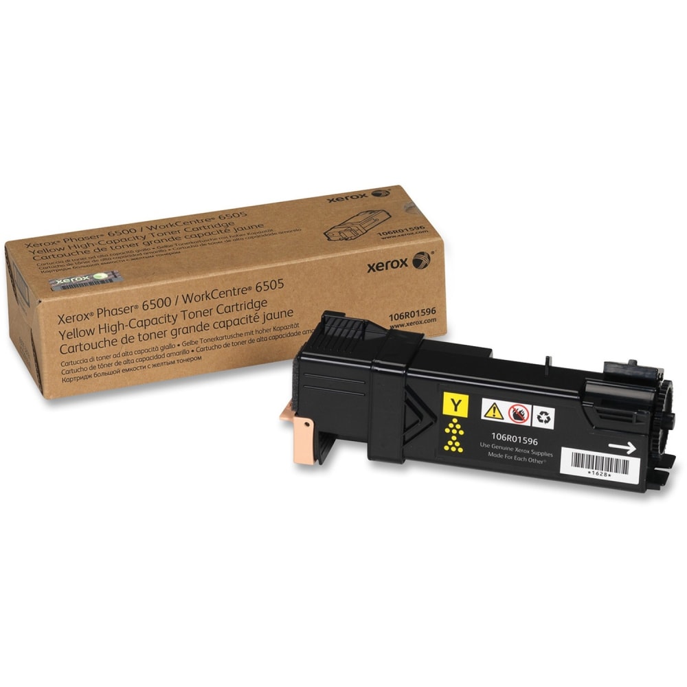 Xerox 6500 Yellow High Yield Toner Cartridge, 106R01596 MPN:106R01596