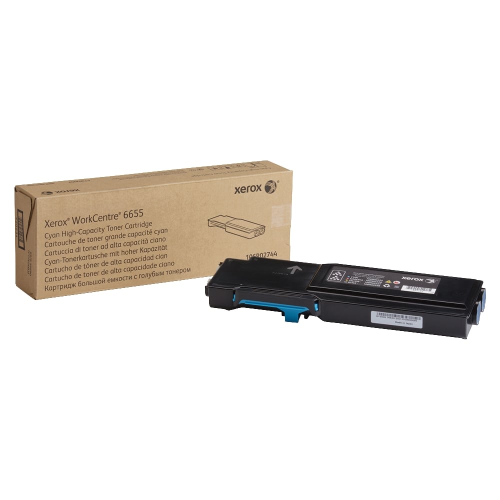 Xerox 6655 Cyan High Yield Toner Cartridge, 106R02744 MPN:106R02744