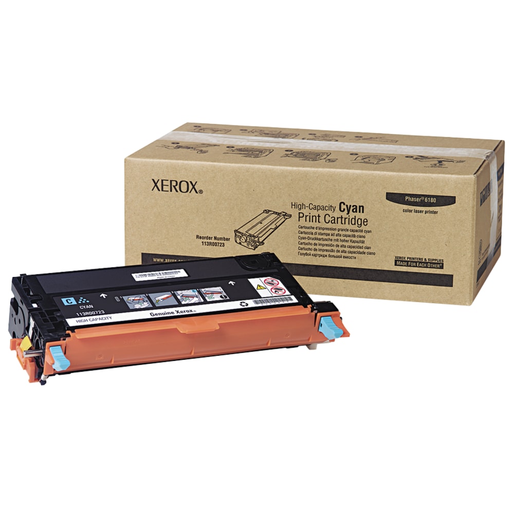 Xerox 6180/6180MFP Cyan High Yield Toner Cartridge, 113R00723 MPN:113R00723