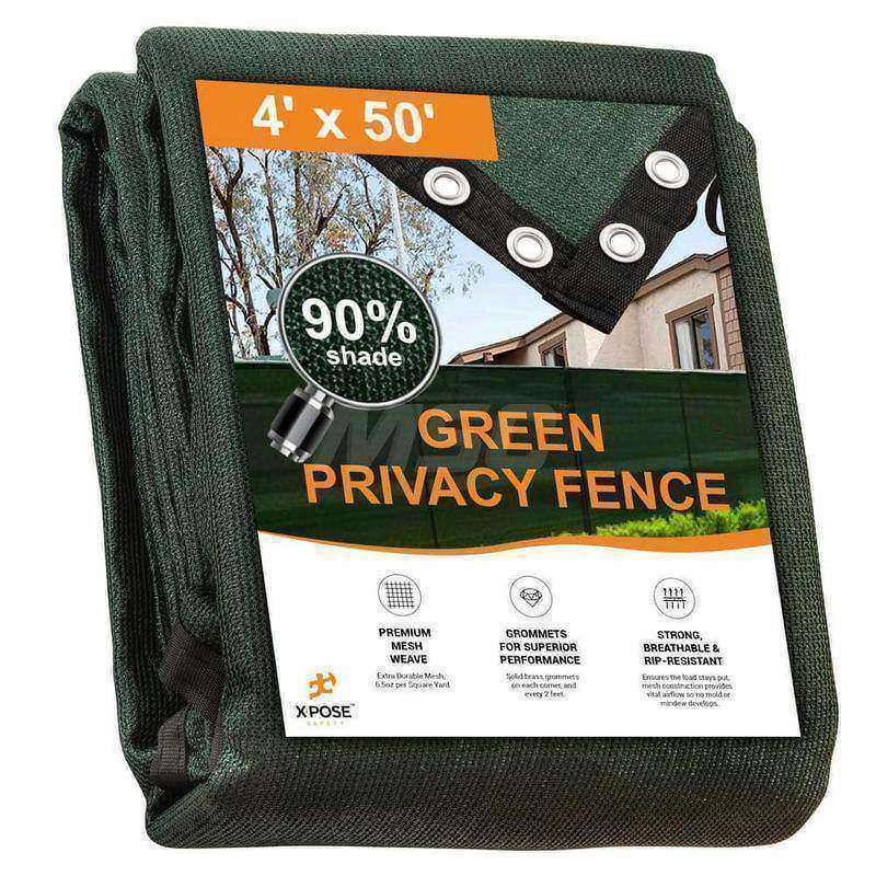 50' x 4' Polyethylene Privacy Screen with Shade Cloth MPN:PS-450G-X