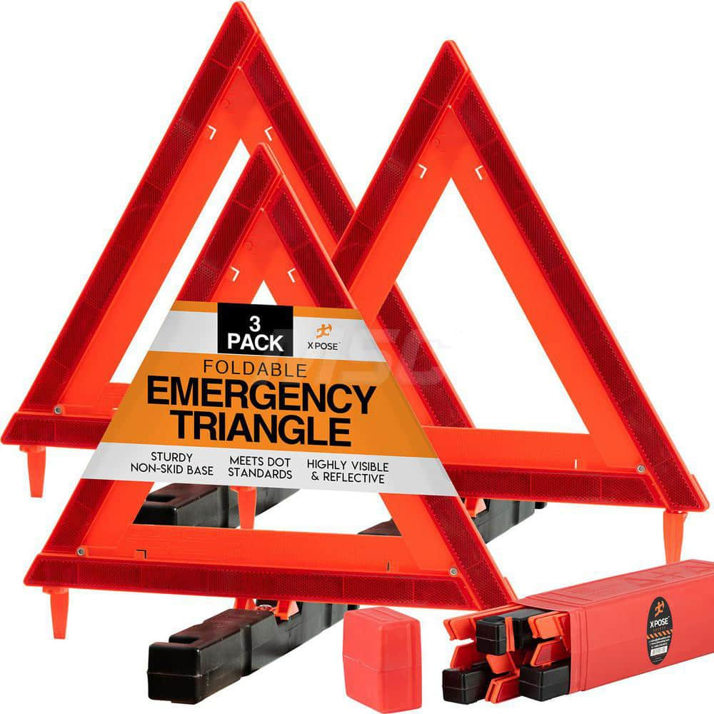 4 Pc Emergency Warning Triangle Highway Safety Kit MPN:WTR-3-X