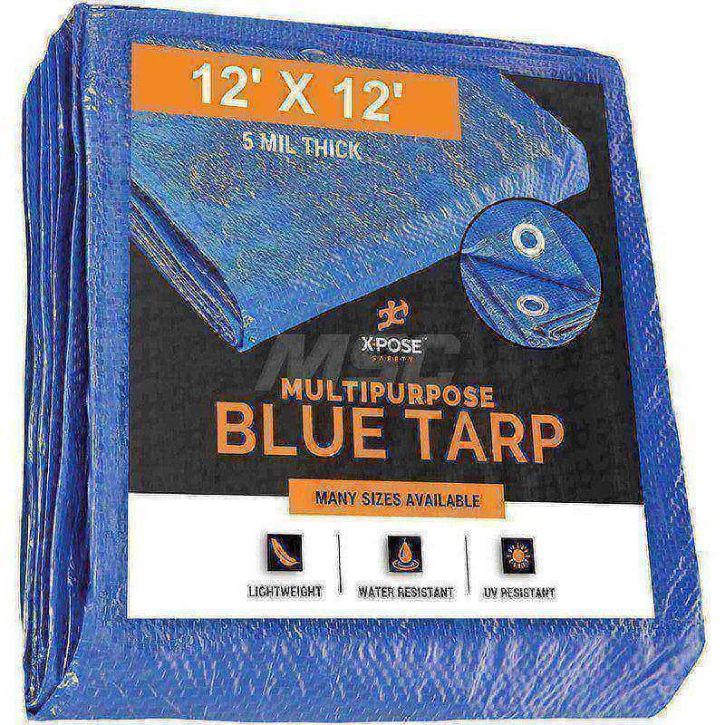 Tarp/Dust Cover: 12' Wide, 12' Long, Polyethylene MPN:BT-1212-A