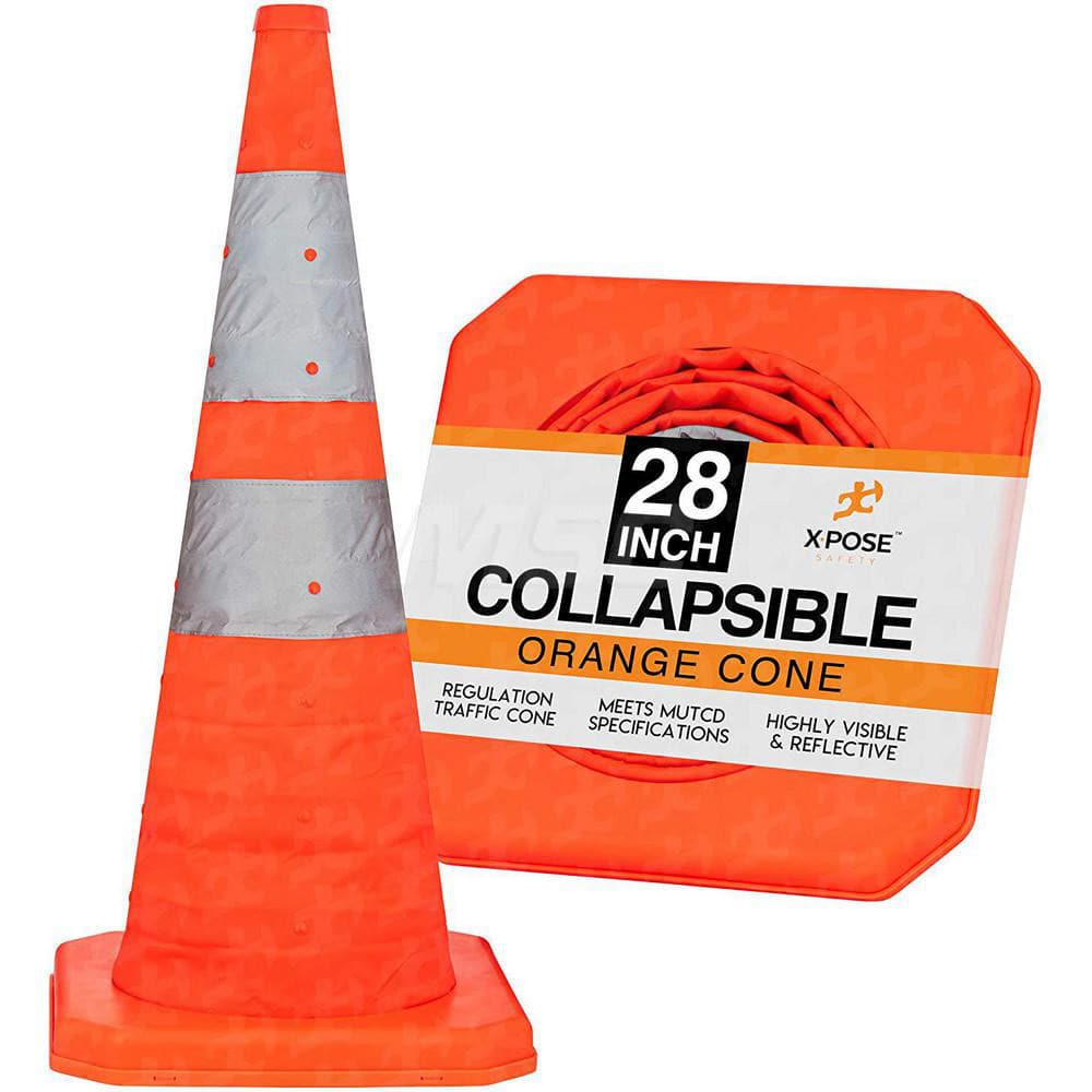 Collapsible Cone: Plastic, Orange MPN:CTC28-1-X