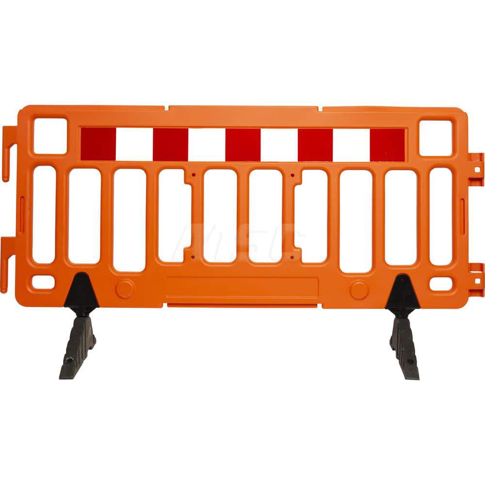 Plastic Barricade: 3.3' High, Polyethylene Frame, Orange MPN:72BARSAFEOG1