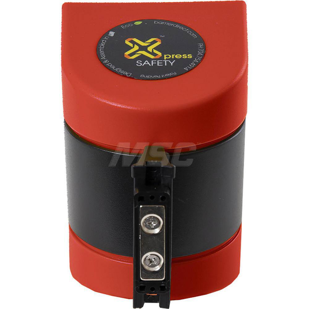 Pedestrian Barrier Retractable Belt: Plastic, Red & Yellow, Wall Mount, Use with Xpress PRO Post & Xpress LITE Posts MPN:WMSAFERYB15G1