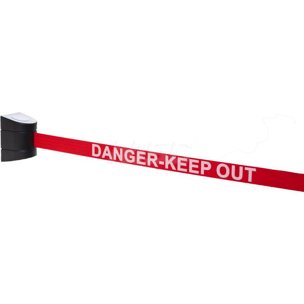 Pedestrian Barrier Retractable Belt: Plastic, Black, Wall Mount, Use with Xpress PRO Post & Xpress LITE Posts MPN:WSAFEBR15G1_DKO