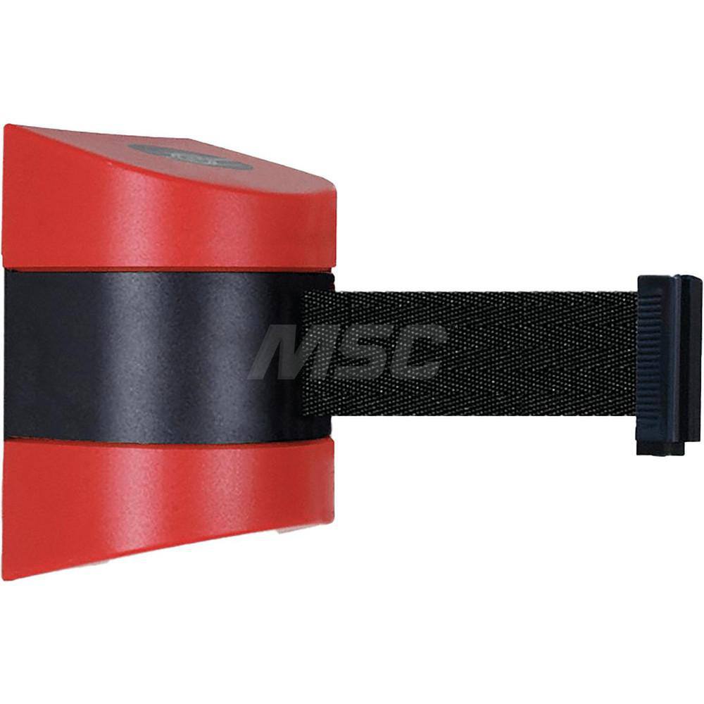 Pedestrian Barrier Retractable Belt: Plastic, Black, Red & Yellow, Wall Mount, Use with Xpress PRO Post & Xpress LITE Posts MPN:WSAFERYB15G1
