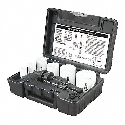 Locksmith Bi-Metal Hole Saw Kit 9 pcs. MPN:D9591