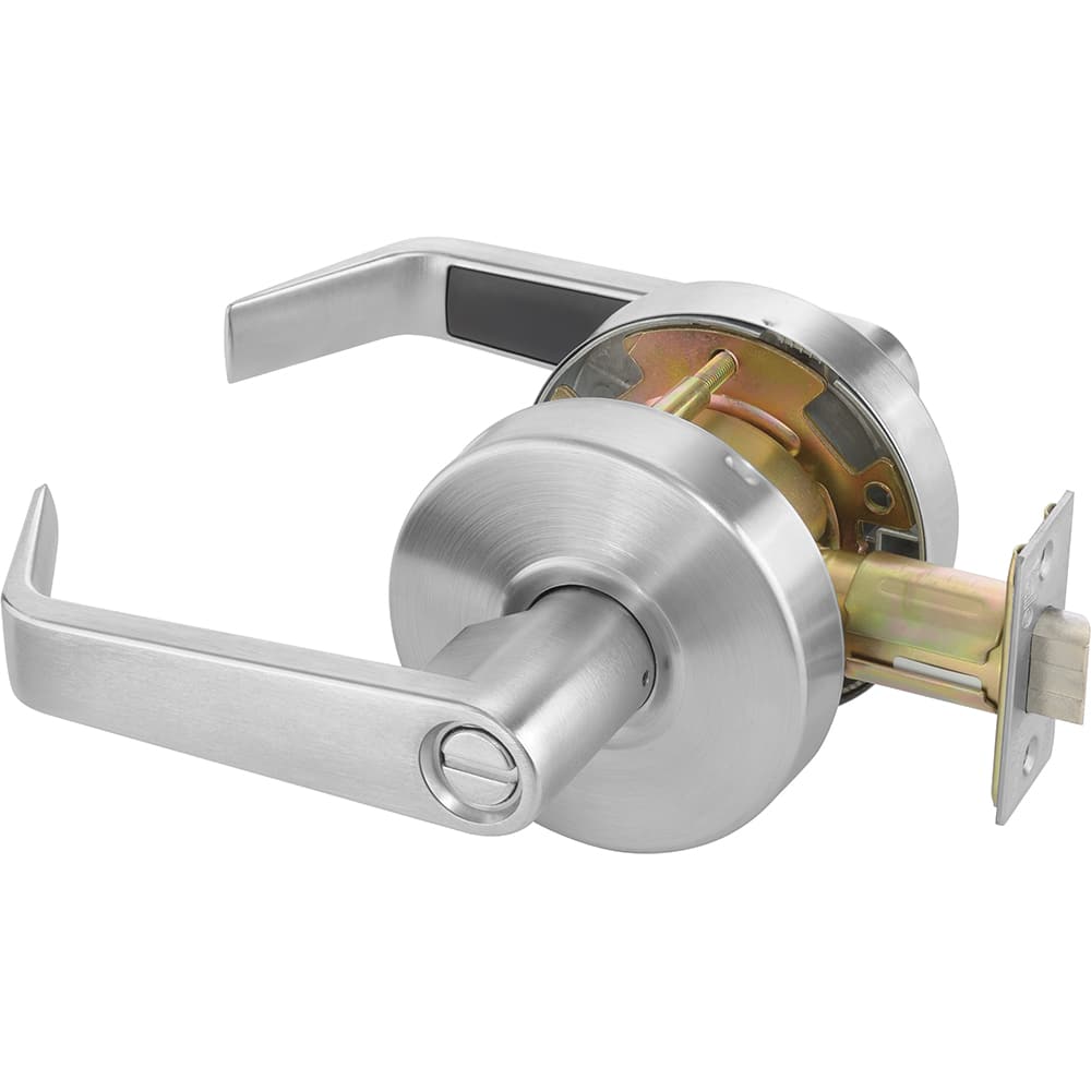 Lever Locksets, Door Thickness: 1-3/4, Door Thickness: 1-3/4, Back Set: 2-3/4, For Use With: Lavatory or Other Privacy Doors, Finish/Coating: Satin Chrome MPN:085091