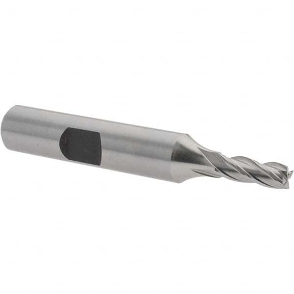 Square End Mill: 4 Flutes, High Speed Steel MPN:07043