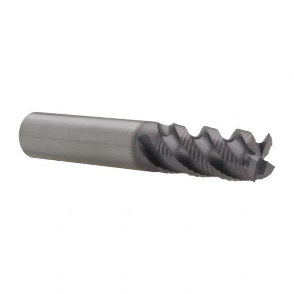 Square End Mill: 1/2'' Dia, 1'' LOC, 1/2'' Shank Dia, 3'' OAL, 4 Flutes, Solid Carbide MPN:95111