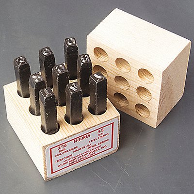 Steel Stamps Set 2-3/8 Shank L Steel MPN:03091