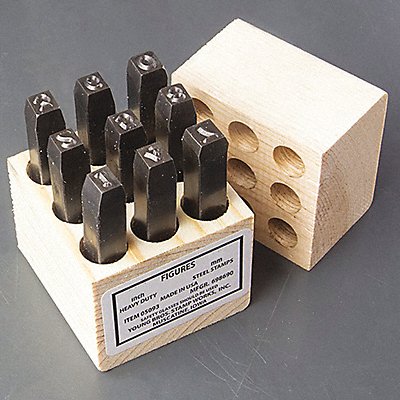 Steel Stamps Set 2-3/4 Shank L Steel MPN:05093