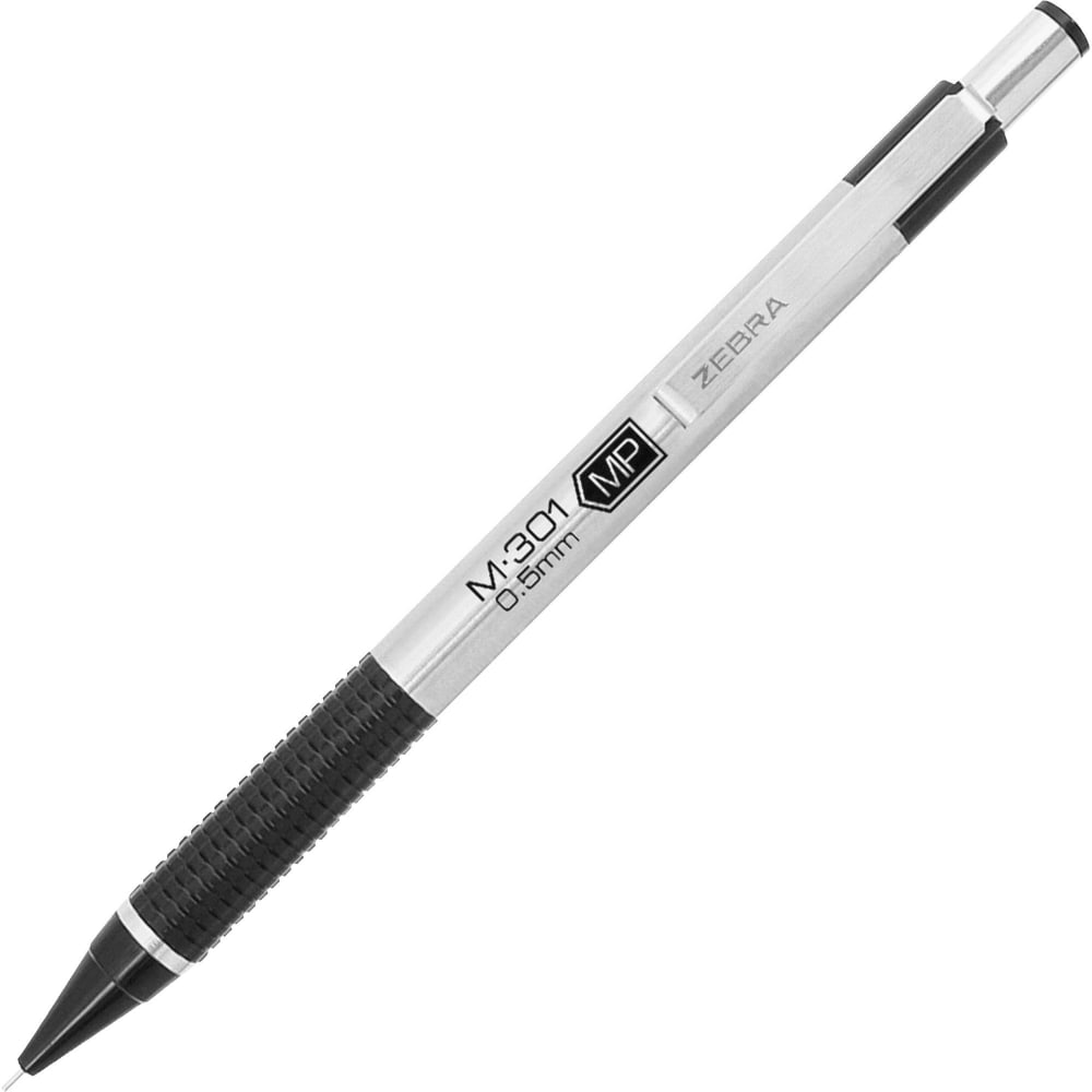 Zebra Pen STEEL 3 Series M-301 Mechanical Pencils, Pack Of 12, Fine Point, 0.5 mm, Black Barrel (Min Order Qty 3) MPN:54010