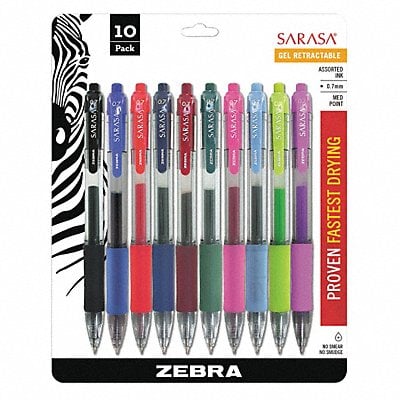 Sarasa Gel Pen Assorted Medium PK10 MPN:46881