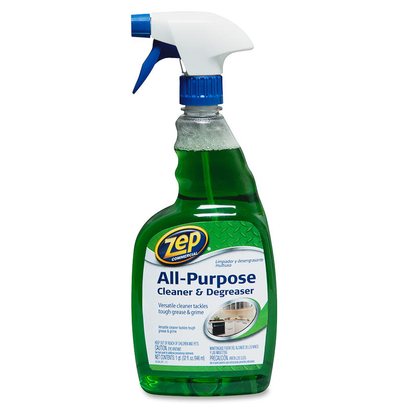 Zep All-Purpose Cleaner/Degreaser - Ready-To-Use Spray - 32 fl oz (1 quart) - 12 / Carton - Green MPN:ZUALL32CT