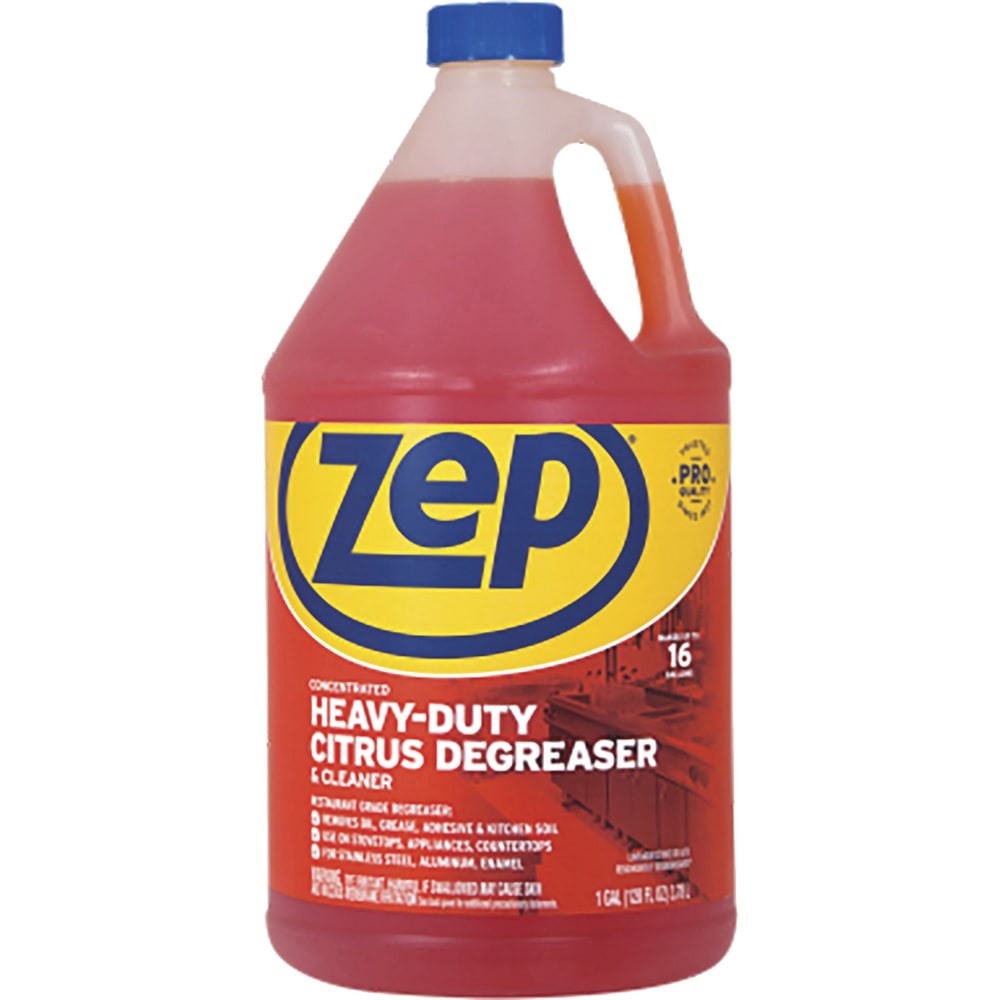 Zep Heavy-Duty Citrus Degreaser - Concentrate - 128 fl oz (4 quart) - 1 Each - Heavy Duty - Orange (Min Order Qty 4) MPN:ZUCIT128