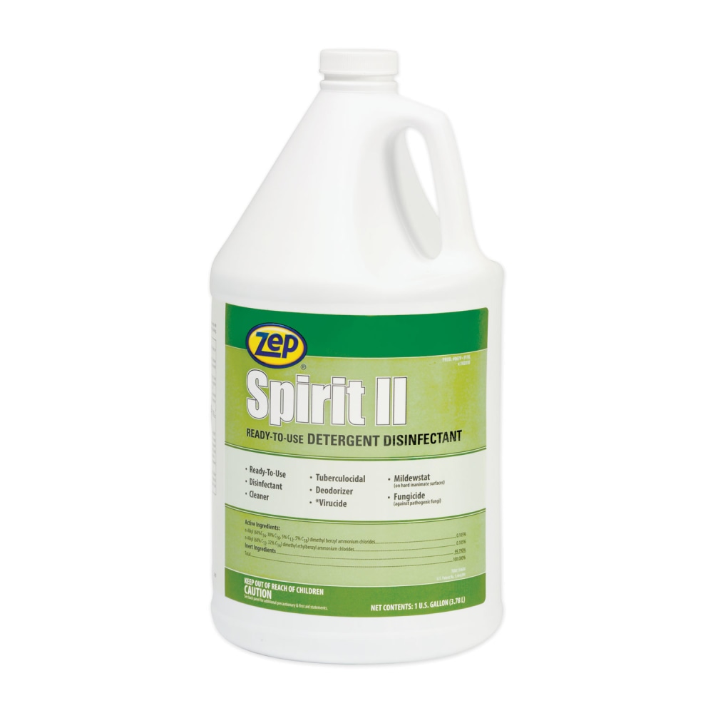 Zep Spirit II Disinfectant, 1 Gallon, Case Of 4 Containers MPN:67923