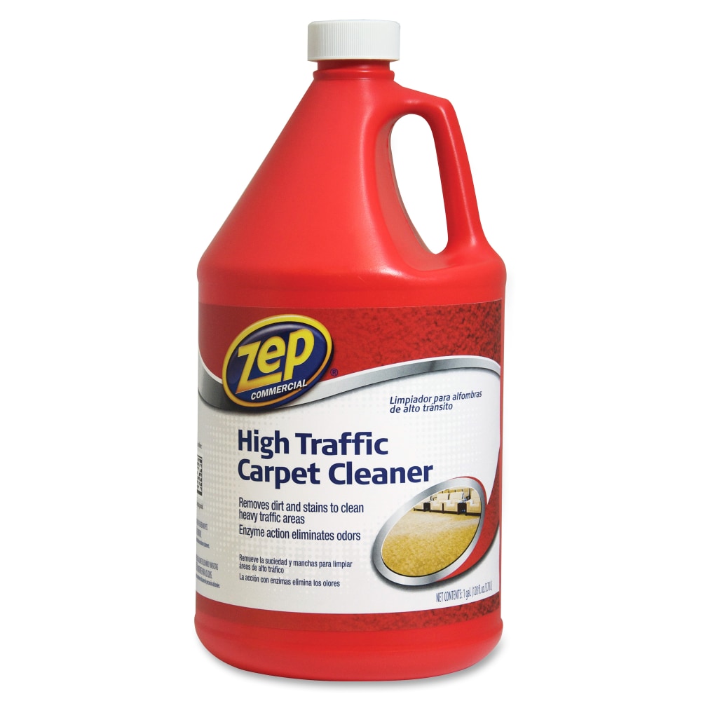 Zep High-Traffic Carpet Spot Remover & Cleaner - 128 fl oz (4 quart) - 4 / Carton - Red MPN:ZUHTC128CT