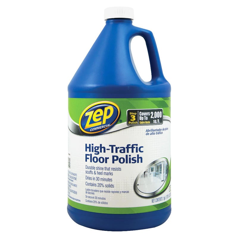 Zep Commercial High-Traffic Floor Finish, 128 Oz Bottle (Min Order Qty 3) MPN:ZUHTFF128