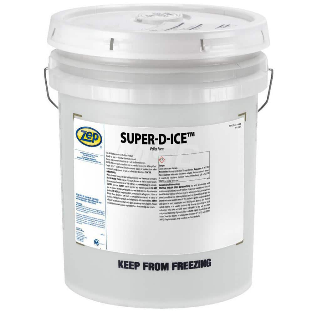 Ice & Snow Melter & De-Icer: Calcium Chloride, Crystalline Powder, 35 lb Drum MPN:149433