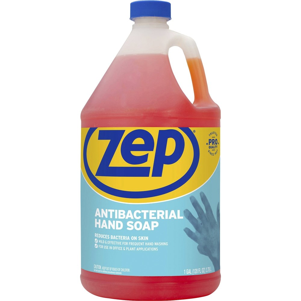 Zep Commercial Antimicrobial Hand Soap - Fresh Clean Scent - 1 gal (3.8 L) - Kill Germs, Bacteria Remover, Soil Remover - Hand - Orange - Non-abrasive, Solvent-free, Residue-free, Quick Rinse - 1 Bottle (Min Order Qty 4) MPN:ZPER46124