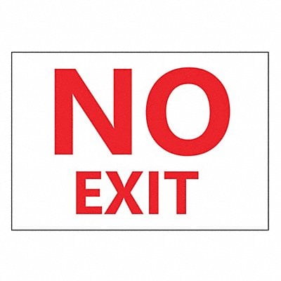 Sign No EXit 10X14 Adhesive MPN:2886S