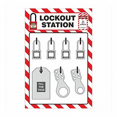 Lockout Tagout Shadow Board 11-3/4 W MPN:7800