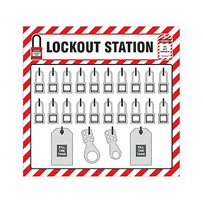Lockout Tagout Shadow Board 22 H 23 W MPN:7802