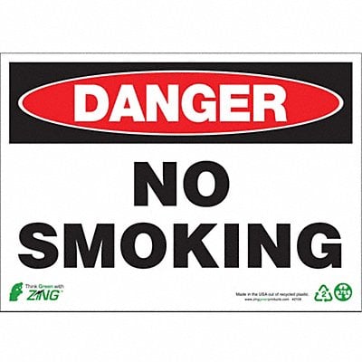 DANGER Sign No Smoking 7X10 Aluminum MPN:1109A