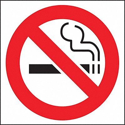 Window Decal No Smoking Symbol 6X6 PK2 MPN:1841D