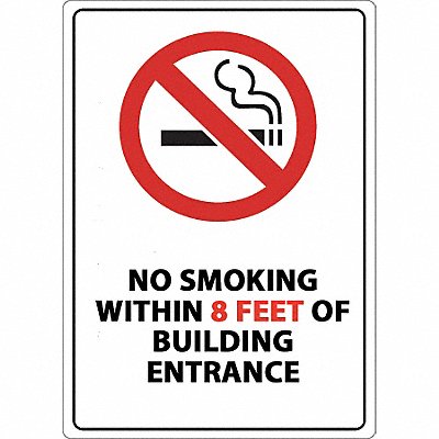 Window Decal No Smoking Within 8 Ft PK2 MPN:1877D