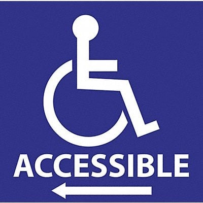 Handicap Window Decals 6 in x 6 in PK2 MPN:2719