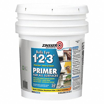 Water-Based Primer Sealer Flat Wht 5 Gal MPN:2000