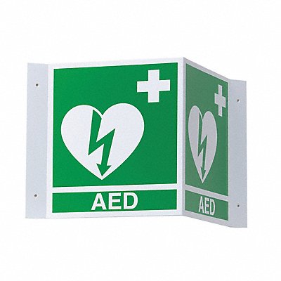 AED 3-D Wall Sign 8-1/2 H x 11 W MPN:9310-0738