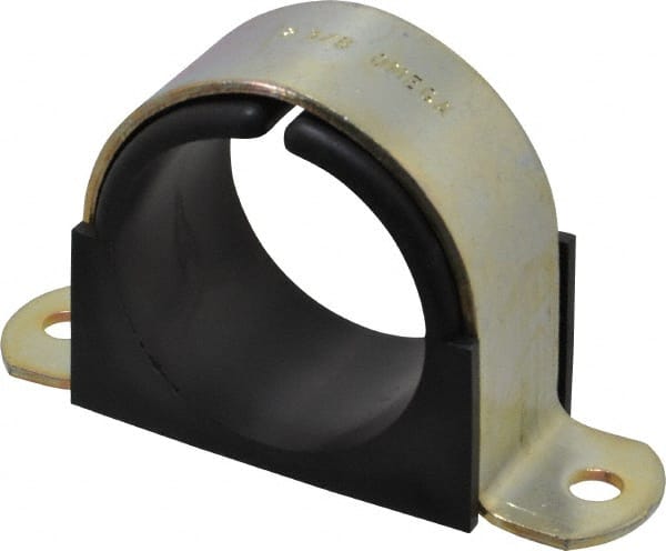 2 Pipe, Steel, Zinc Plated Pipe Strap with Cushion MPN:038M044