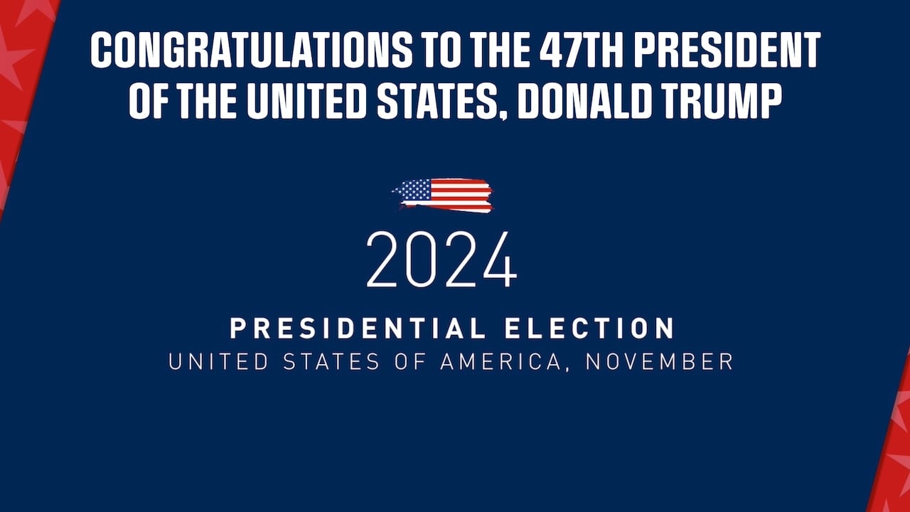 Congrats to the 47th President of the United States, Donald J. Trump - Presidential Election, November 2024