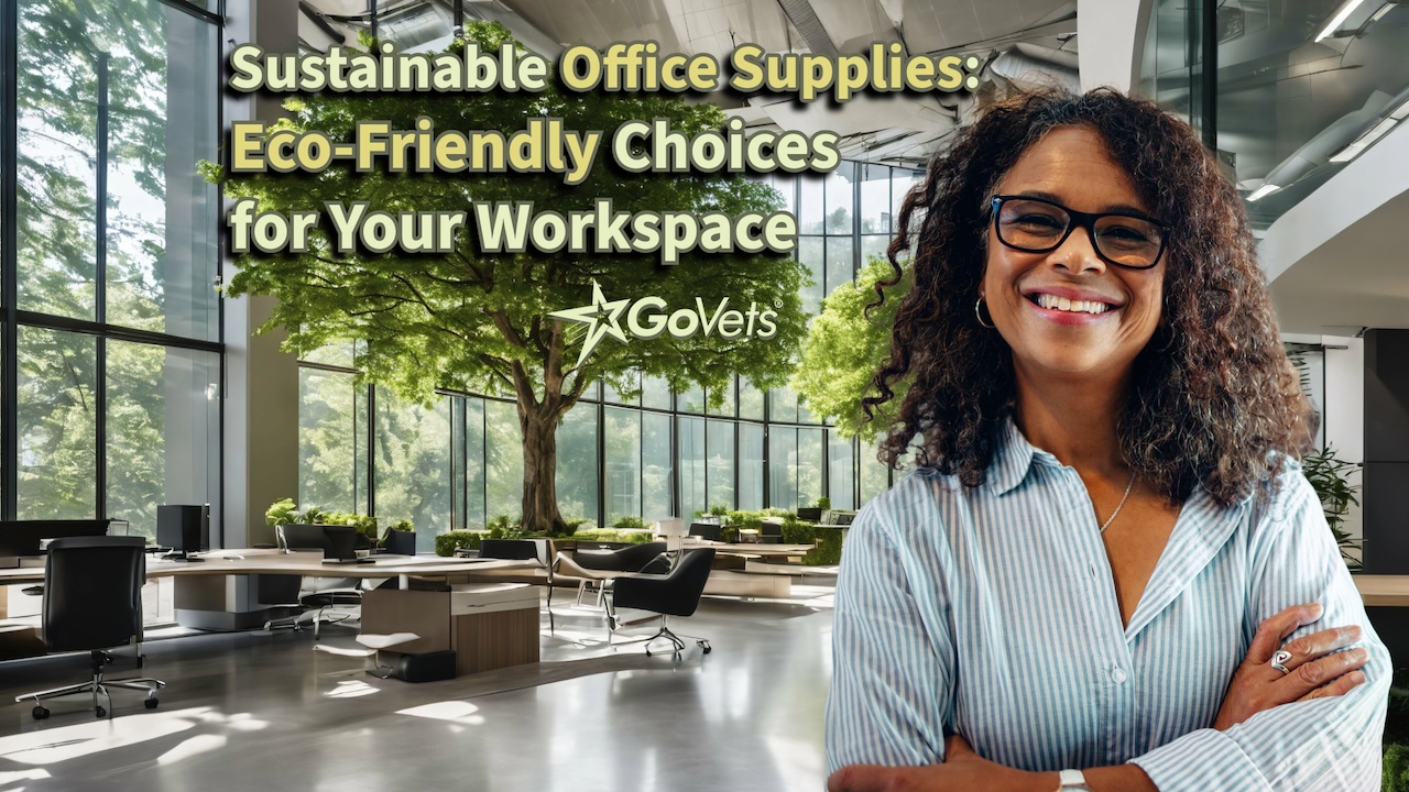 woman in eco-friendly office area