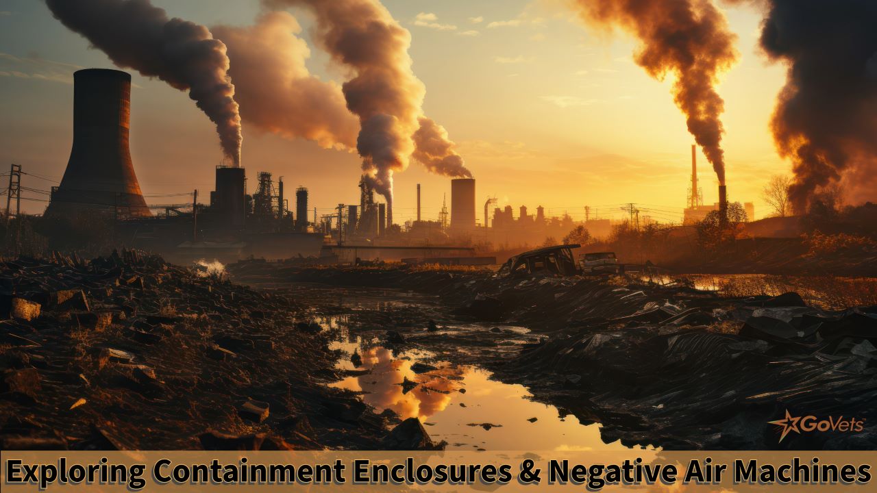 Exploring Containment Enclosures and Negative Air Machines - Background Scenery of a refinery and mining industry