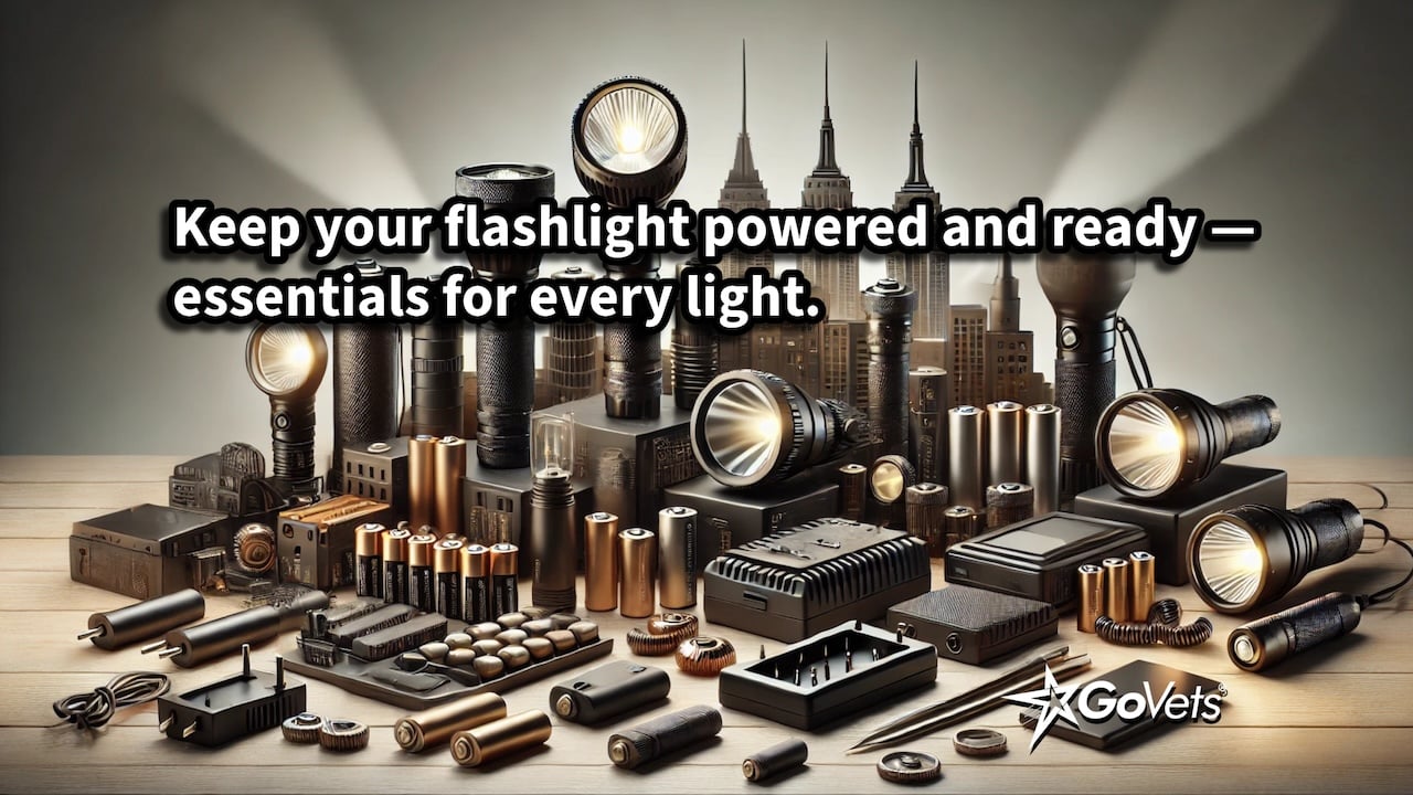 Keep your flashlight powered and ready—essentials for every light.