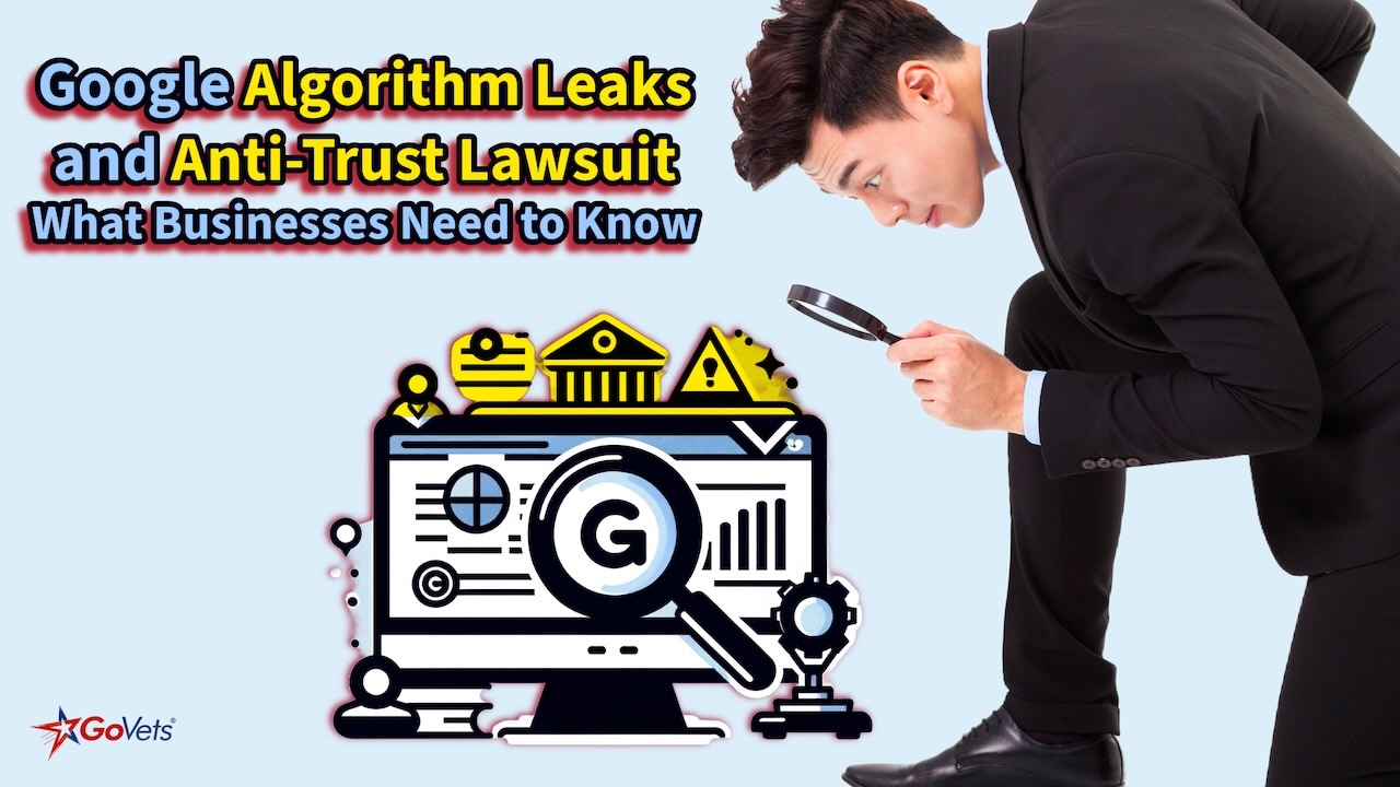 Person looking at an image representing Google under the microscope of the law justice regarding anti trust and leaked documents