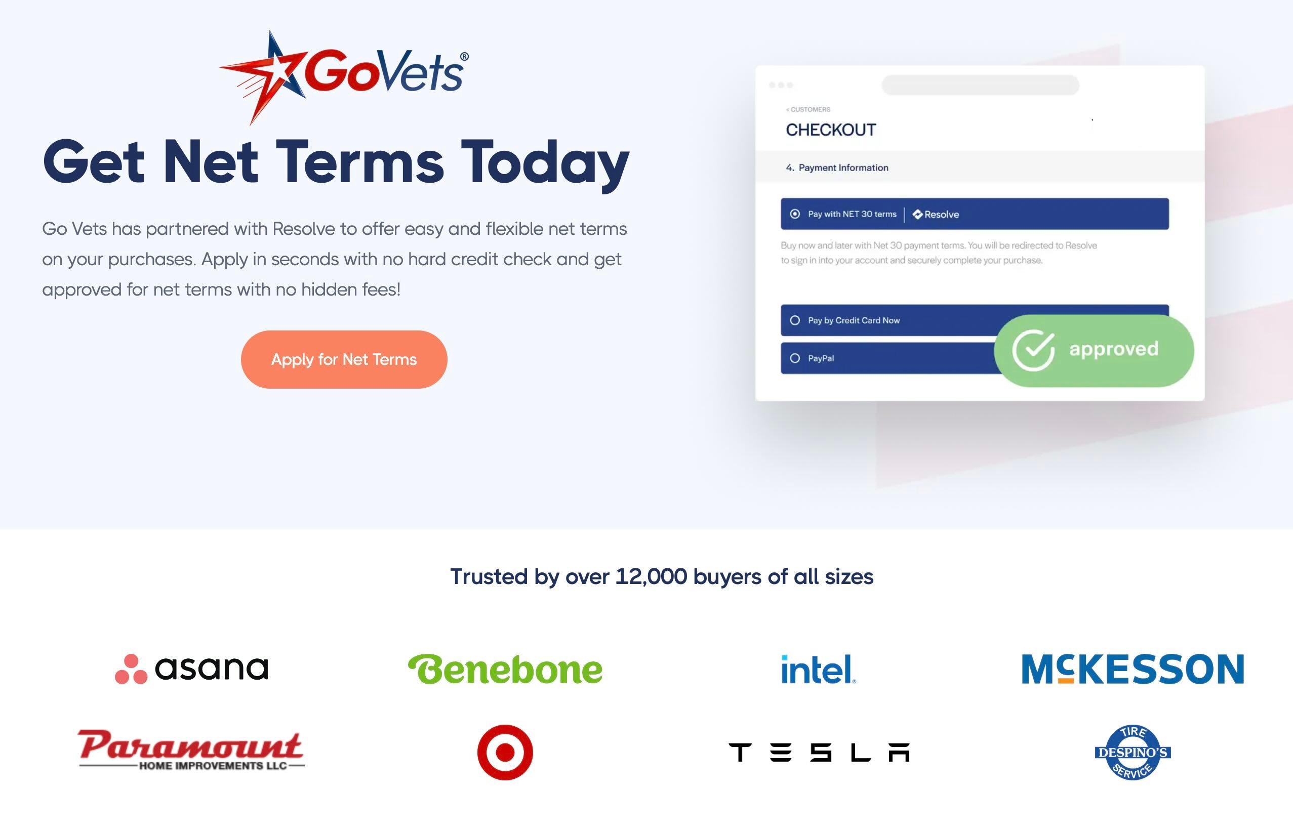 GoVets Net 30 payment terms